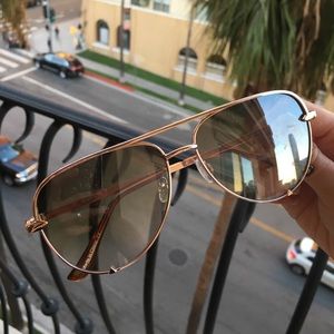 QUAY Australia High Key Mini Sunnies ROSE/GRNFD